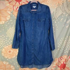 Merona Belted Blue Jean Denim Dress Extra Large